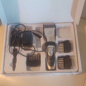 New Professional 5 Blade Electric Gold colored Dog Clipper Full Set Model P2